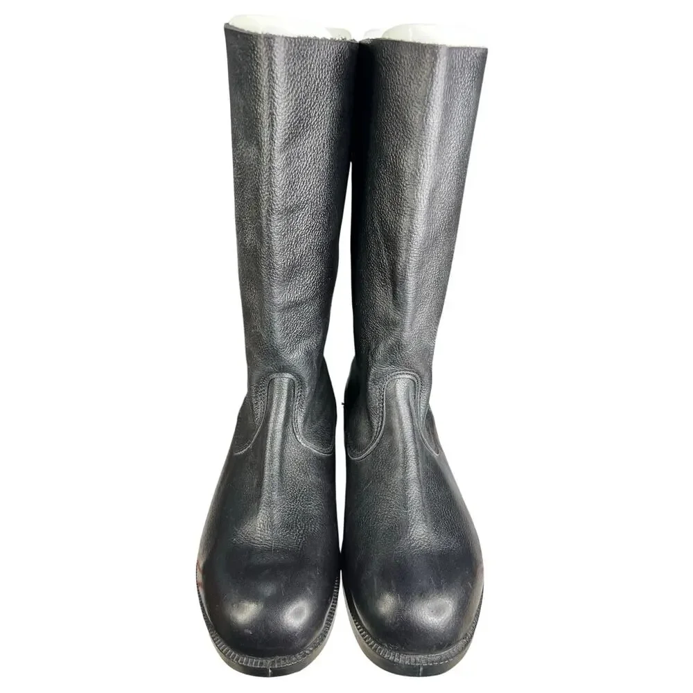 Vintage 80’s NVA Men’s German Officer Black Leather Jack Boots Size 29 US 10